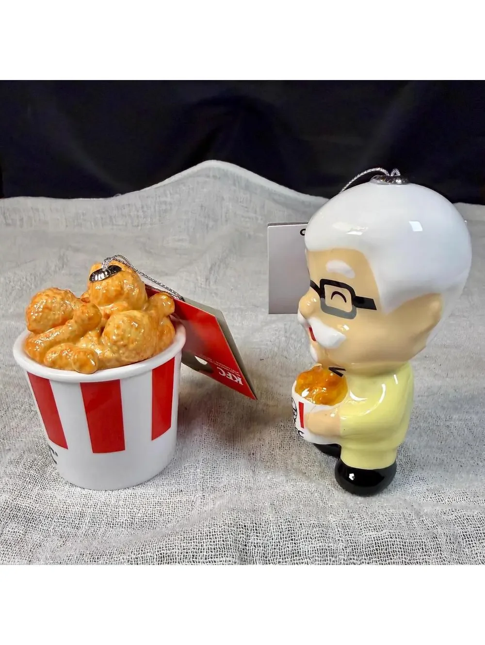 Kentucky Fried Chicken Ornaments Choice of Colonel Sanders or Bucket of Chicken